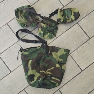 Vintage Camo Utility‎ Belt + Tote Set  (Made in USA)